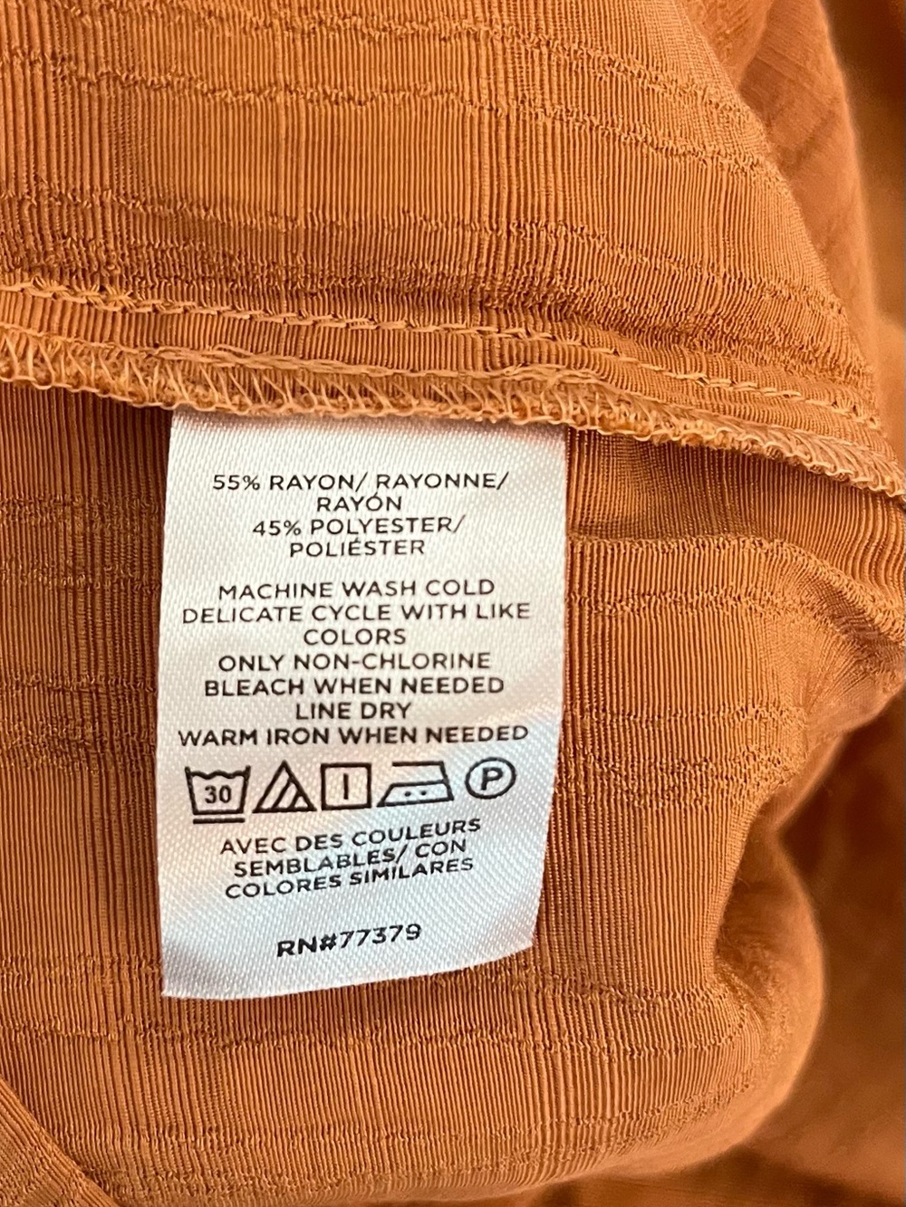 Ann Taylor Factory Off-the-Shoulder Ruched Neckline Blouse Burnt Orange Sz Large - Picture 8 of 8